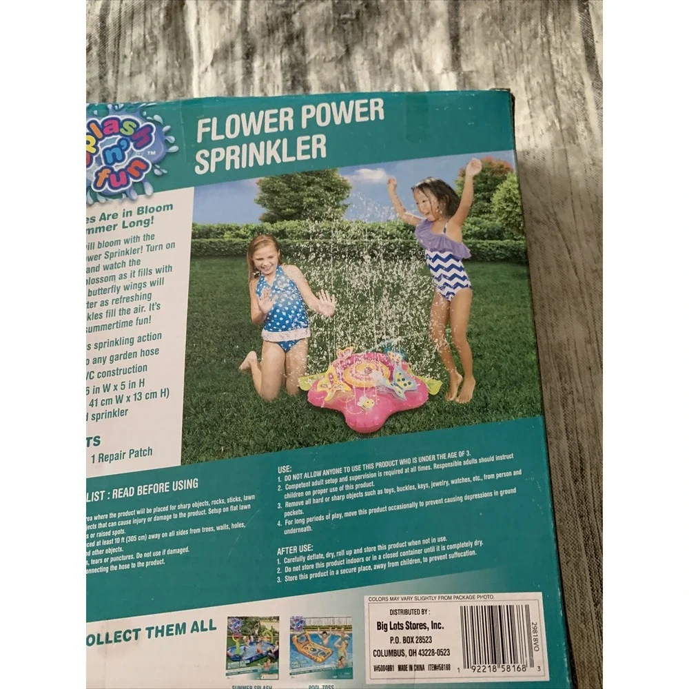 Flower Power Butterfly Yard Sprinkler Summer Summertime Water‎ Fun
